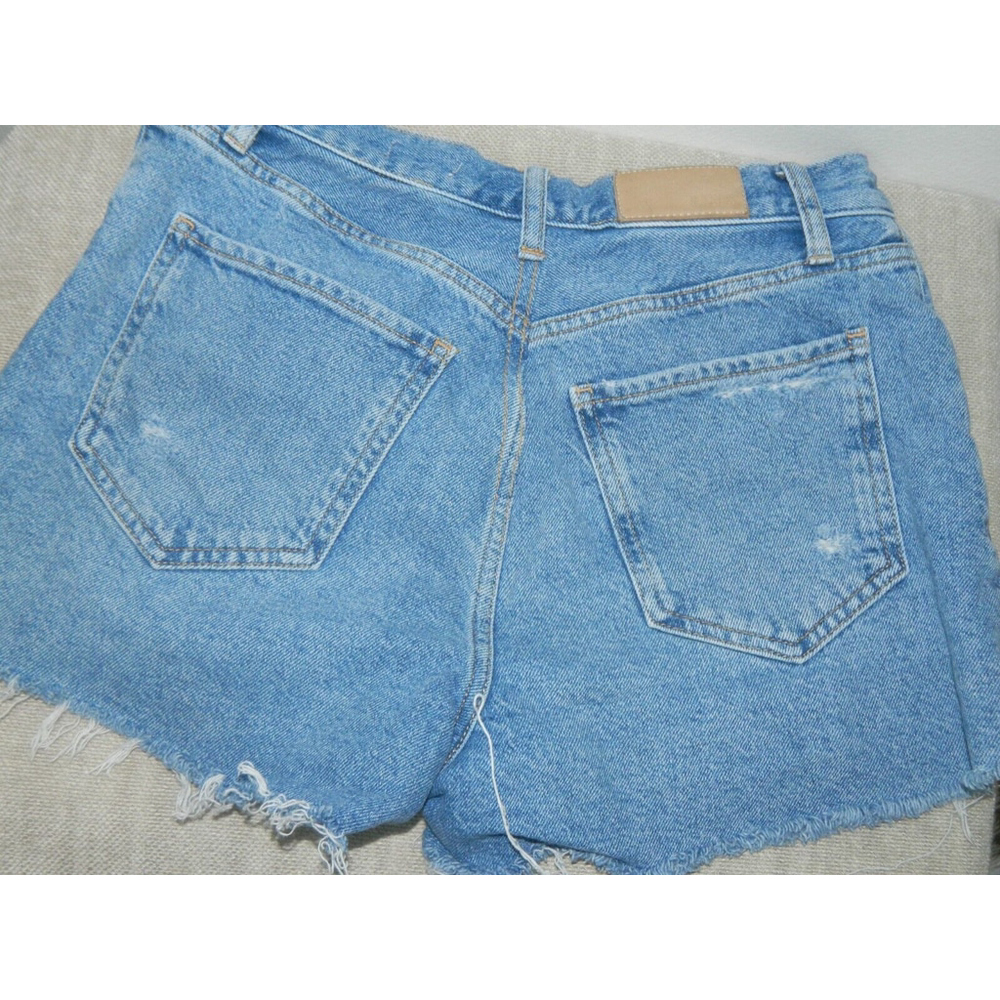 Rails Shorts Size 27 The Fairfax High Rise Cut Off Button Fly Denim Blue Altered - Picture 8 of 9